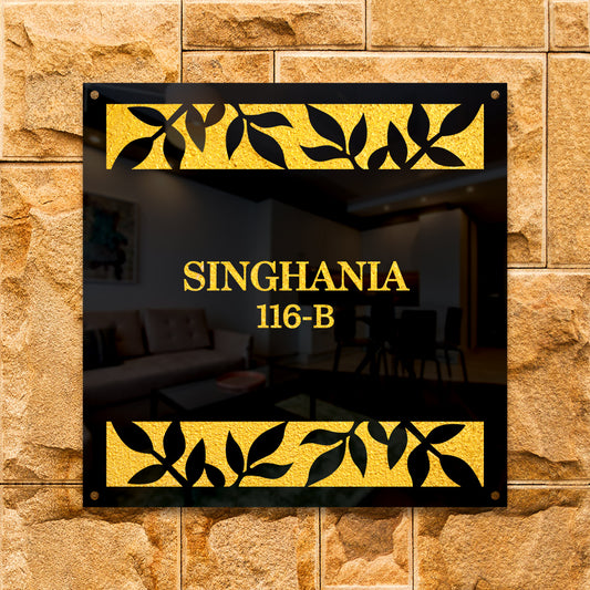 Acrylic-Name-Plate-Leaf-Trims-For-Home-_-Office-Front-View-Yellow