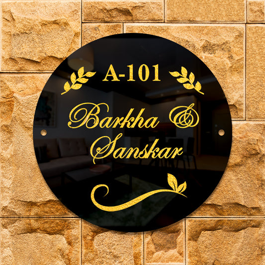 Acrylic-Name-Plate-Round-Lush-Golden-For-Home-_-Office-Yellow