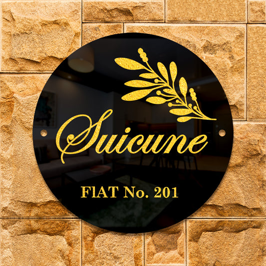 Acrylic-Name-Plate-Round-Natures-Vine-For-Home-_-Office-Yellow